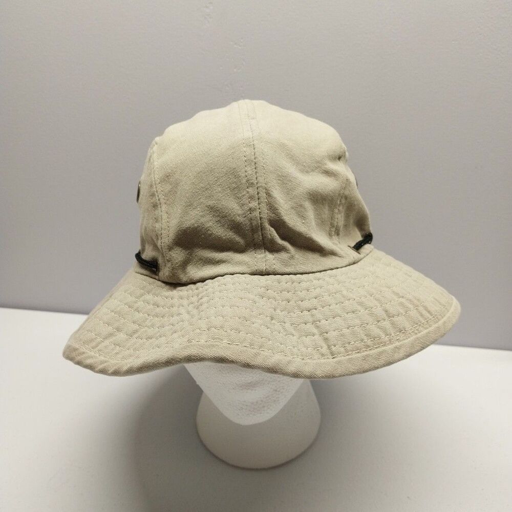 Panama Jack Safari Hat Large Khaki Tan Sun Hat Made USA Adjustable